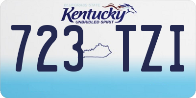 KY license plate 723TZI
