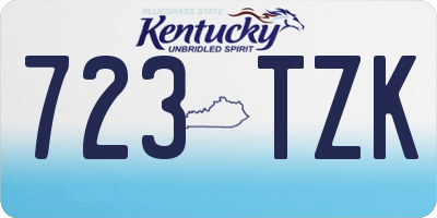 KY license plate 723TZK