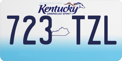 KY license plate 723TZL
