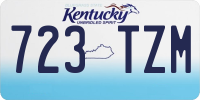 KY license plate 723TZM