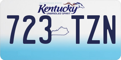 KY license plate 723TZN