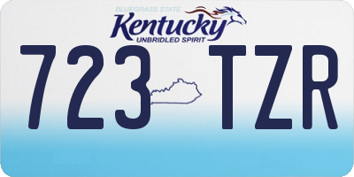 KY license plate 723TZR