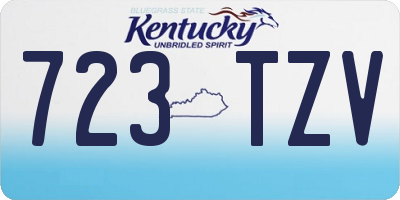 KY license plate 723TZV