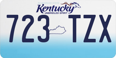 KY license plate 723TZX