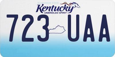 KY license plate 723UAA