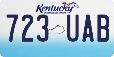KY license plate 723UAB