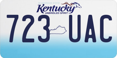 KY license plate 723UAC