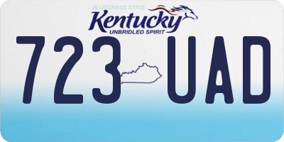 KY license plate 723UAD
