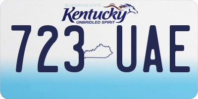 KY license plate 723UAE