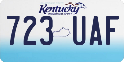 KY license plate 723UAF