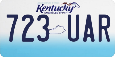 KY license plate 723UAR