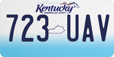 KY license plate 723UAV