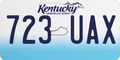KY license plate 723UAX