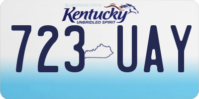 KY license plate 723UAY
