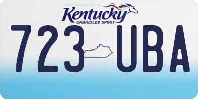 KY license plate 723UBA