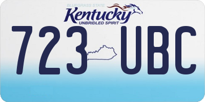 KY license plate 723UBC