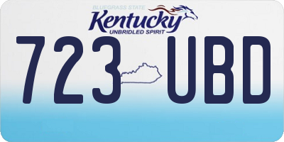 KY license plate 723UBD