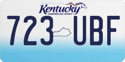 KY license plate 723UBF