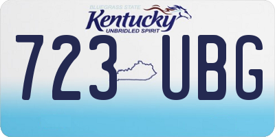 KY license plate 723UBG
