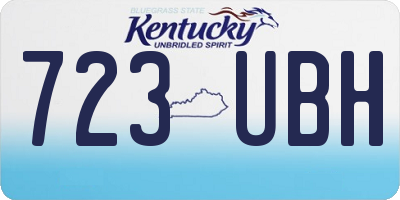 KY license plate 723UBH