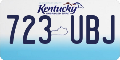 KY license plate 723UBJ