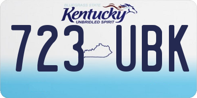 KY license plate 723UBK