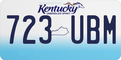 KY license plate 723UBM