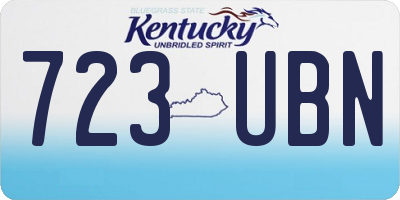 KY license plate 723UBN
