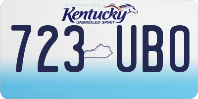KY license plate 723UBO