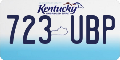 KY license plate 723UBP