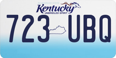 KY license plate 723UBQ