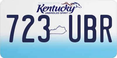 KY license plate 723UBR
