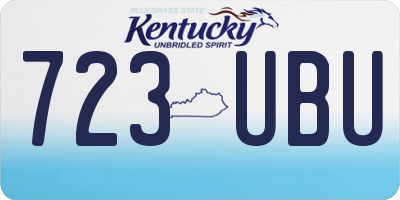 KY license plate 723UBU