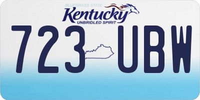 KY license plate 723UBW