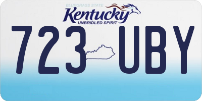 KY license plate 723UBY