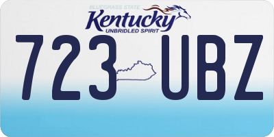 KY license plate 723UBZ