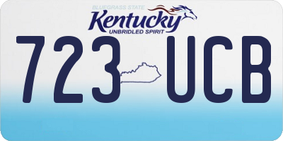 KY license plate 723UCB