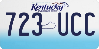 KY license plate 723UCC