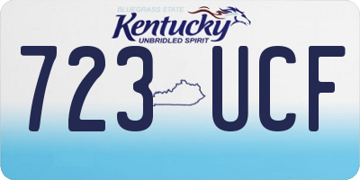 KY license plate 723UCF