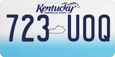 KY license plate 723UOQ