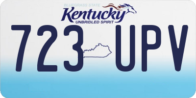 KY license plate 723UPV
