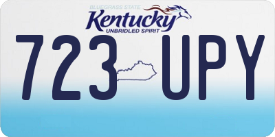 KY license plate 723UPY