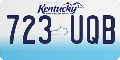 KY license plate 723UQB