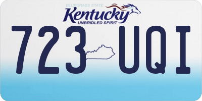 KY license plate 723UQI