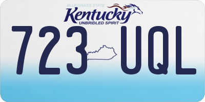KY license plate 723UQL