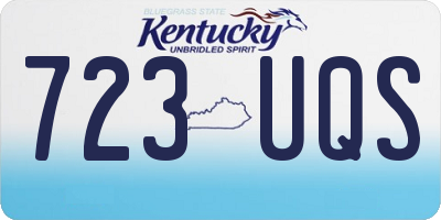 KY license plate 723UQS