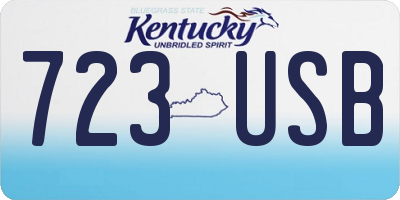 KY license plate 723USB