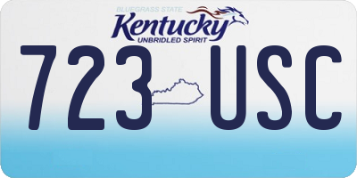 KY license plate 723USC