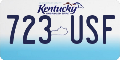 KY license plate 723USF