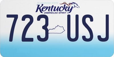 KY license plate 723USJ